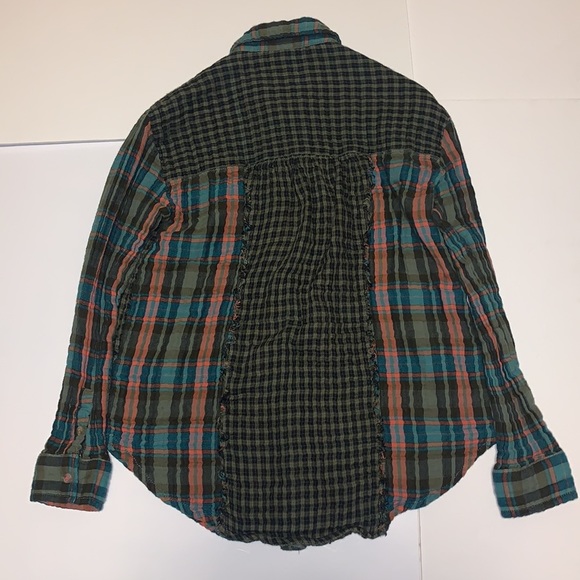 Anthropologie Pilcro Green Plaid Shirt - Women’s Size XS - Picture 3 of 10